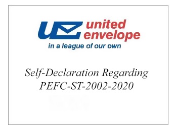 Self-Declaration Regarding PEFC-ST-2002-2020