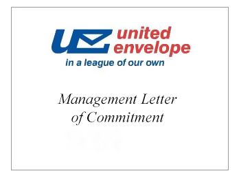 Management Letter of Commitment